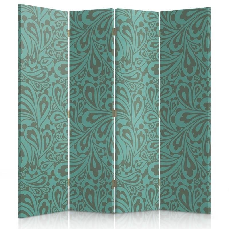 Room divider, Wallpaper in turquoise