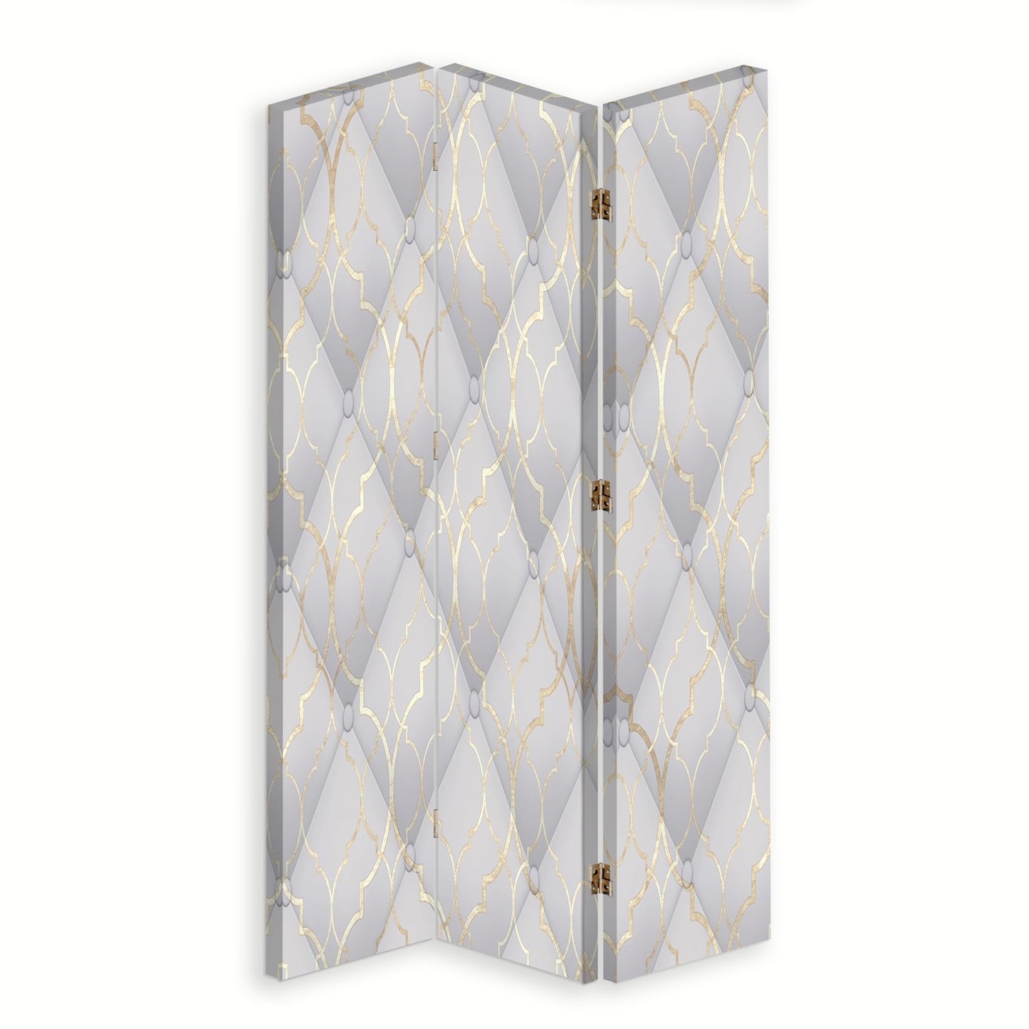 Room divider, Moroccan clover in grey