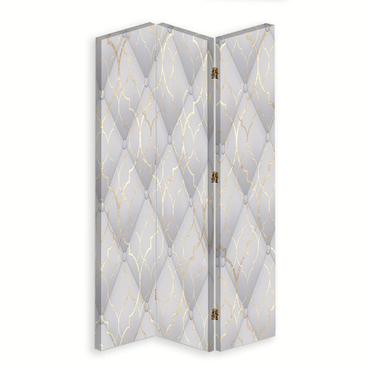 Room divider, Moroccan clover in grey