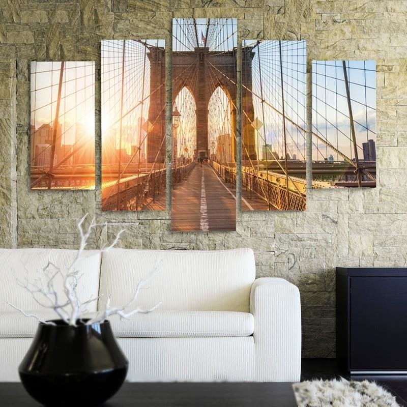 Paveikslai Ant Drobės Saulėlydis Mieste