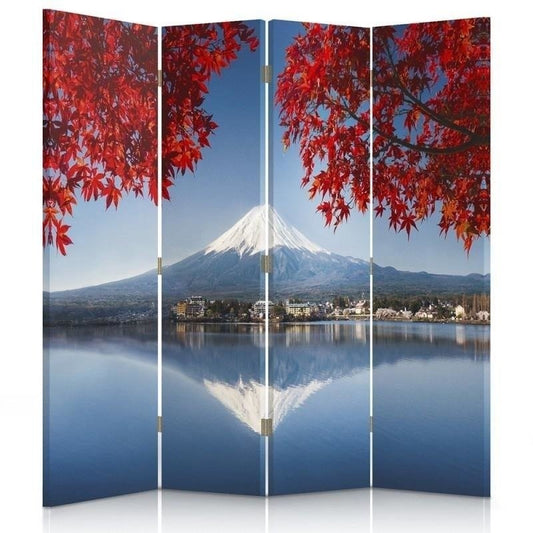 Room divider, Fuji and red leaves