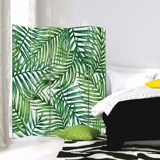 5-ių Dalių Kambario Pertvara Palmių Lapai