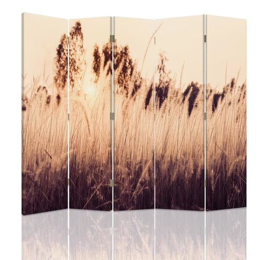 Room divider, Tall grasses in sepia