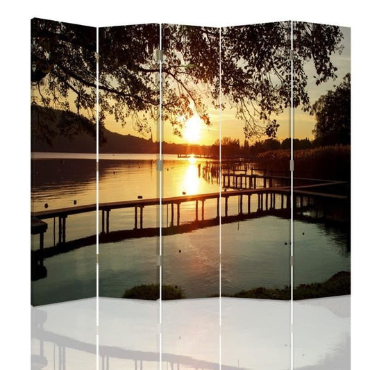 Room divider, Sunset over the river