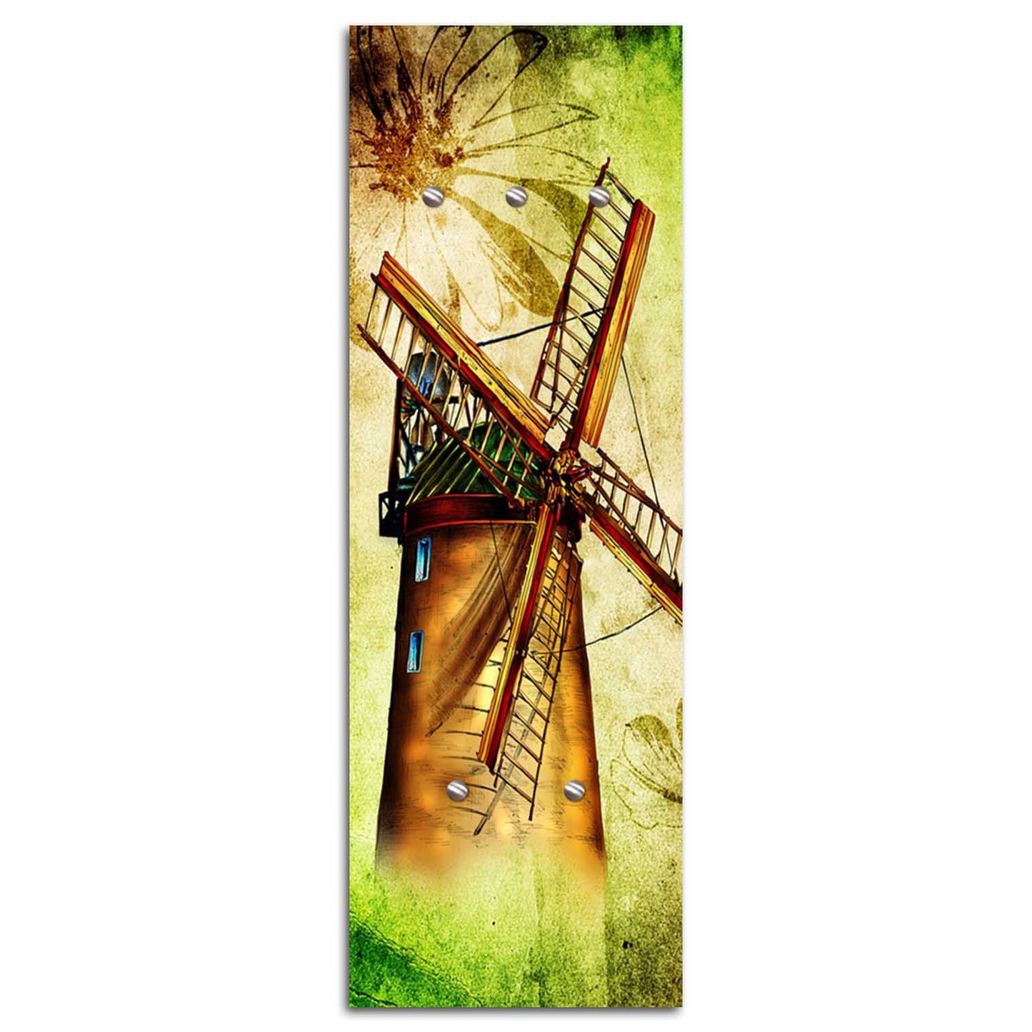 Hanger, Windmill on green background