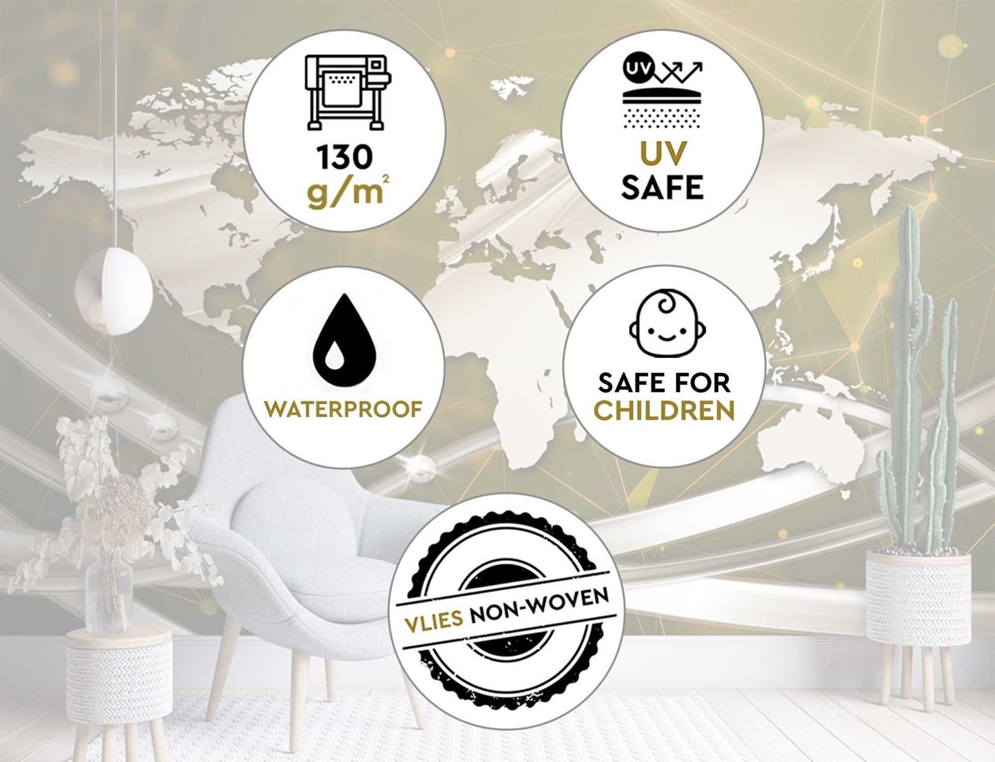 Fototapetai 3D Žemynų Kontūrai