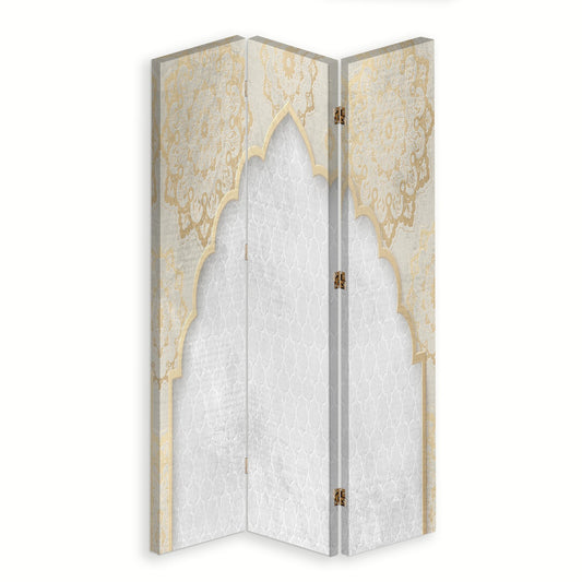 Room divider, Oriental pattern in gold