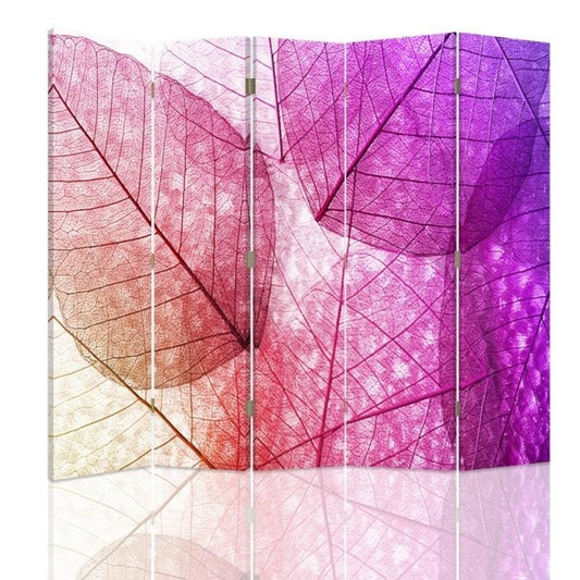 Room divider, Pink leaves