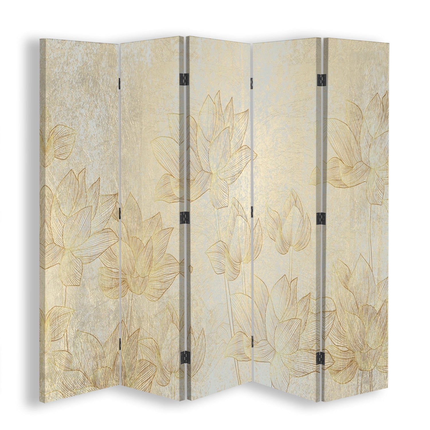 Room divider, Gold flowers