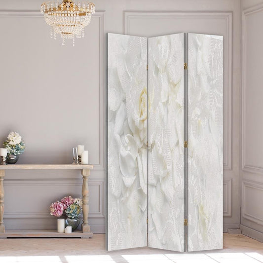 3-ių Dalių Kambario Pertvara Baltos Gėlės 360