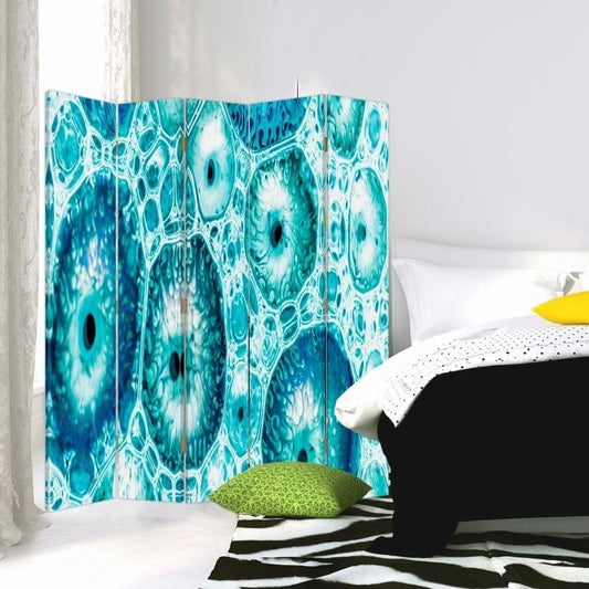 5-ių Dalių Kambario Pertvara Blue 3D