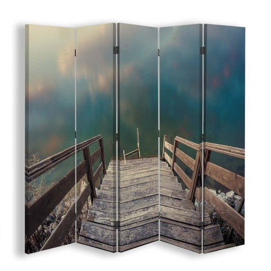 Room divider, Stairs to a lake