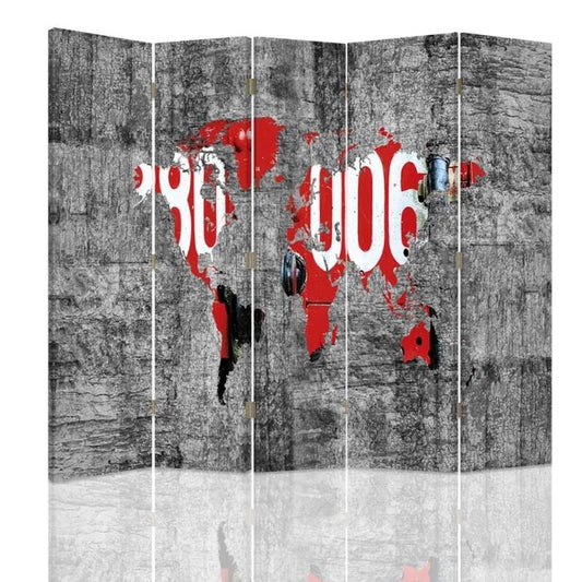 Room divider, Stylish world map