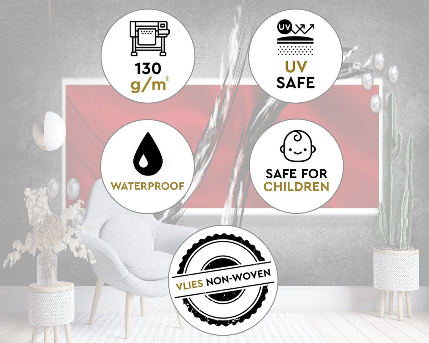 Fototapetai Raudona Geometrinė Kompozicija