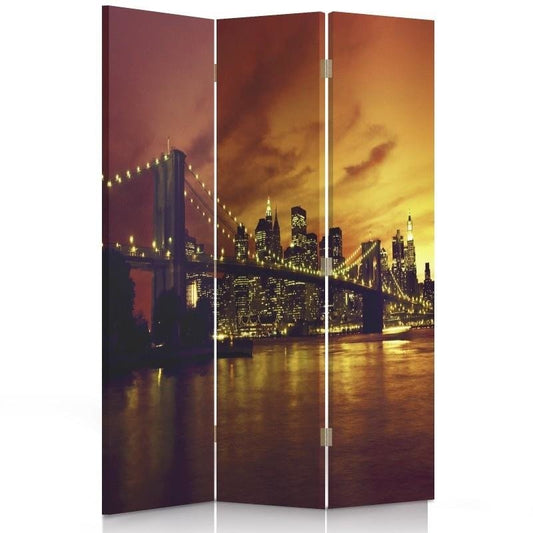 Room divider, Brooklyn bridge and manhattan at sunset