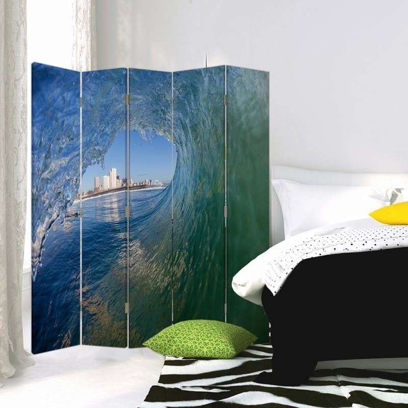 5-ių Dalių Kambario Pertvara Žvilgsnis Į Miestą