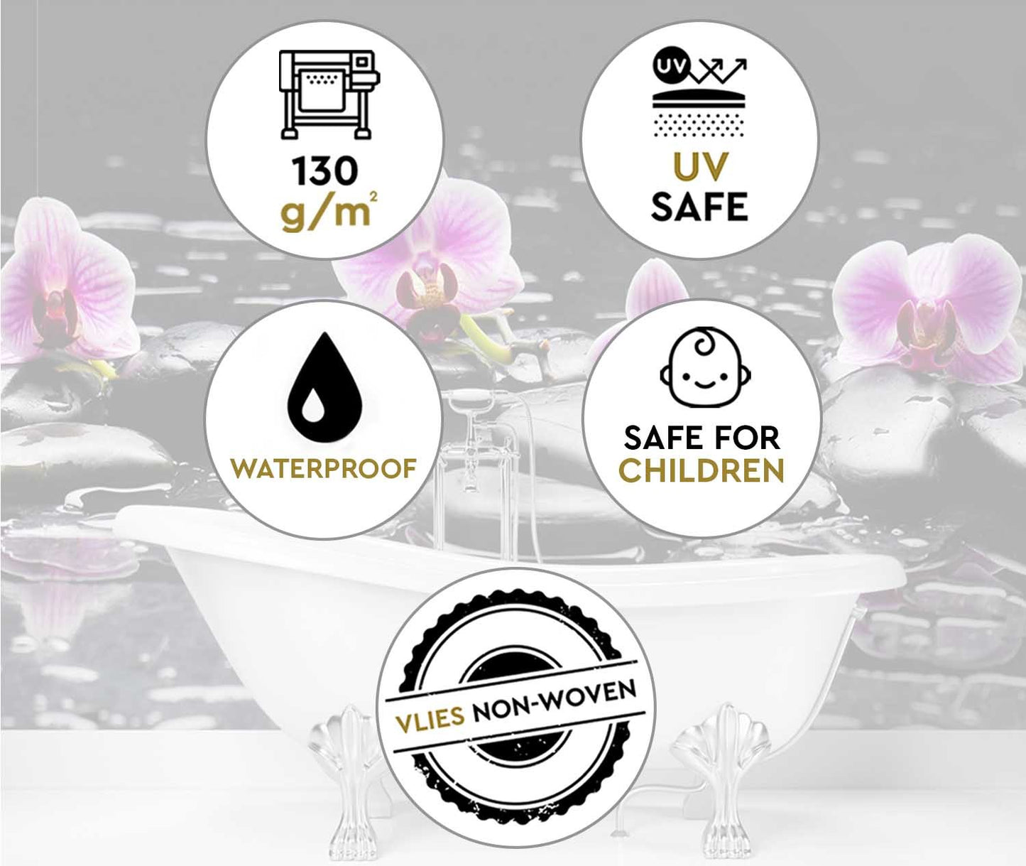 Fototapetai Purpurinės Orchidėjos