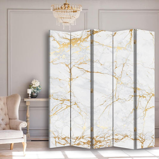 5-ių Dalių Kambario Pertvara Šviesus Marmuras