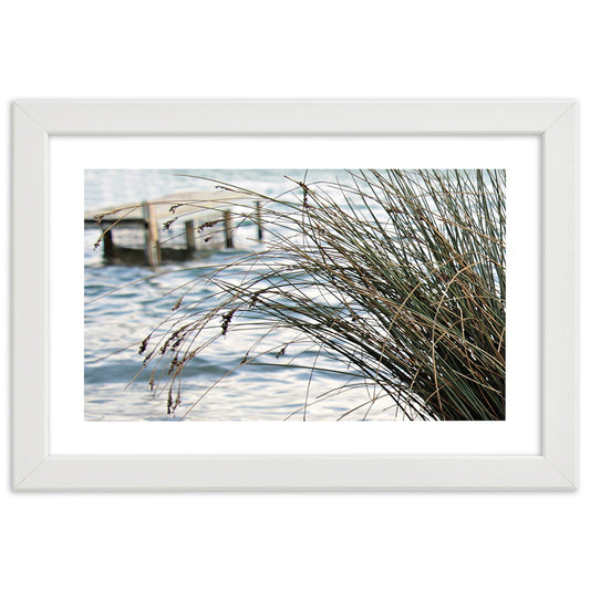 Picture in frame, Jetty on the sea