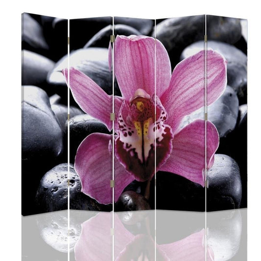 Room divider, Zen with orchid flower