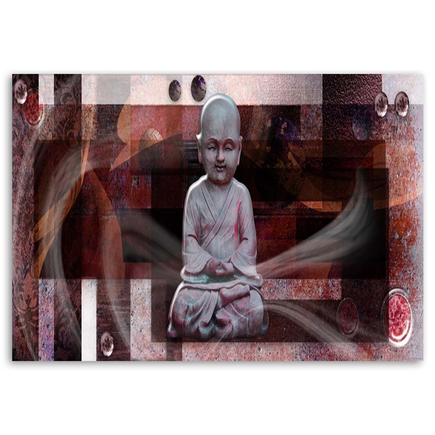 Deco panel, Buddha with geometric figures, 1-panel