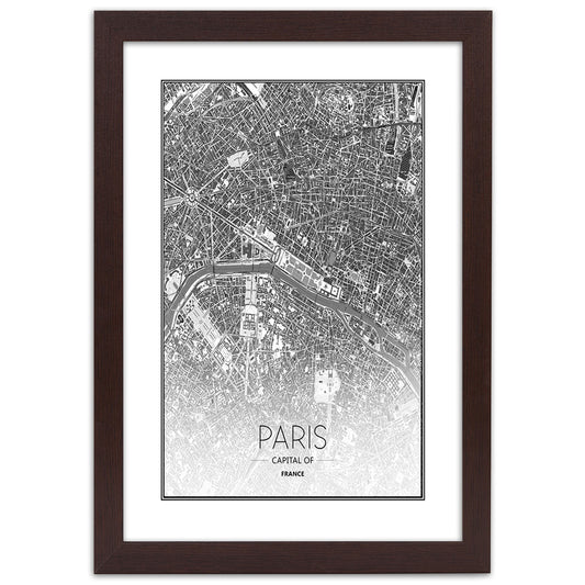 Picture in frame, Plan of paris