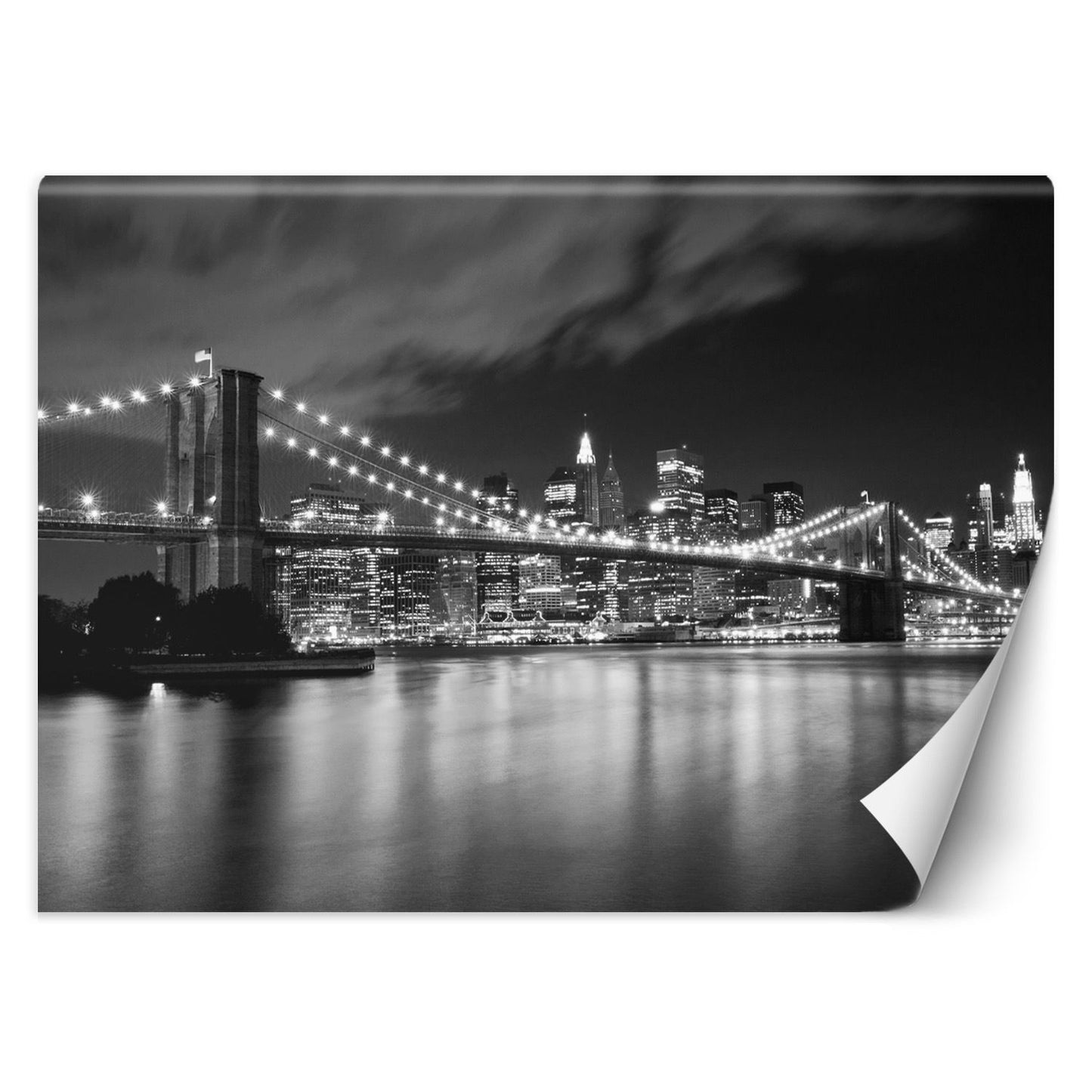 Wallpaper, Brooklyn bridge at night, new york