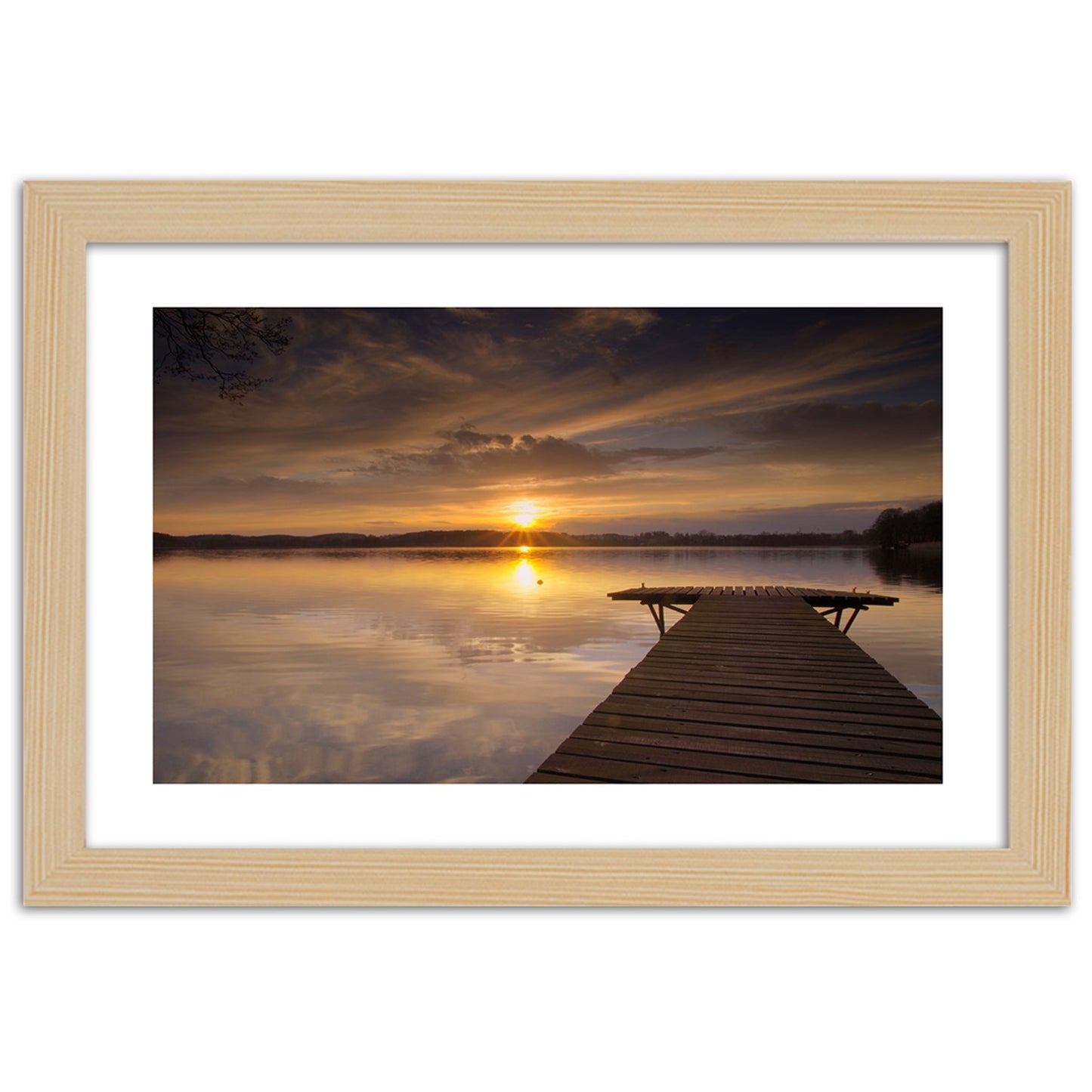 Picture in frame, Pier on a lake