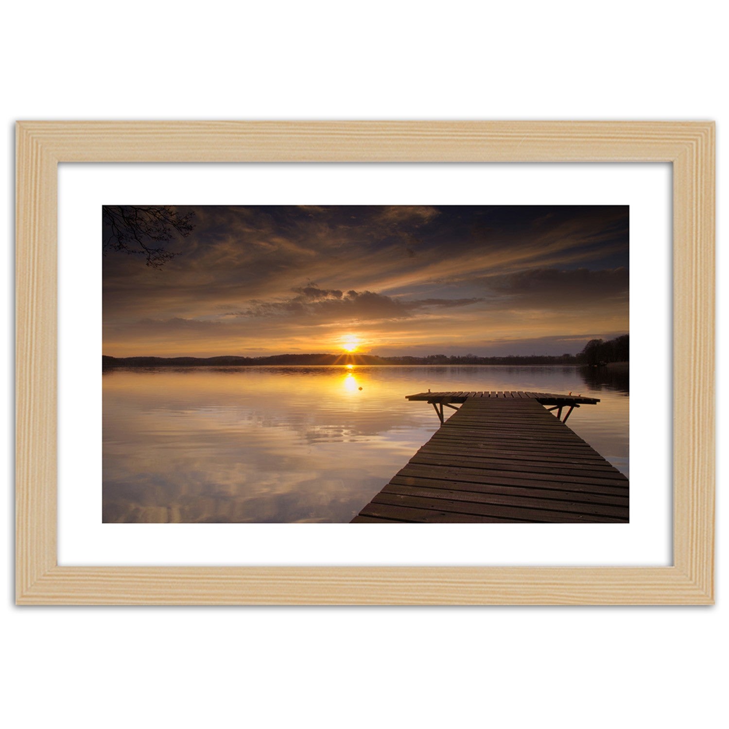 Picture in frame, Pier on a lake