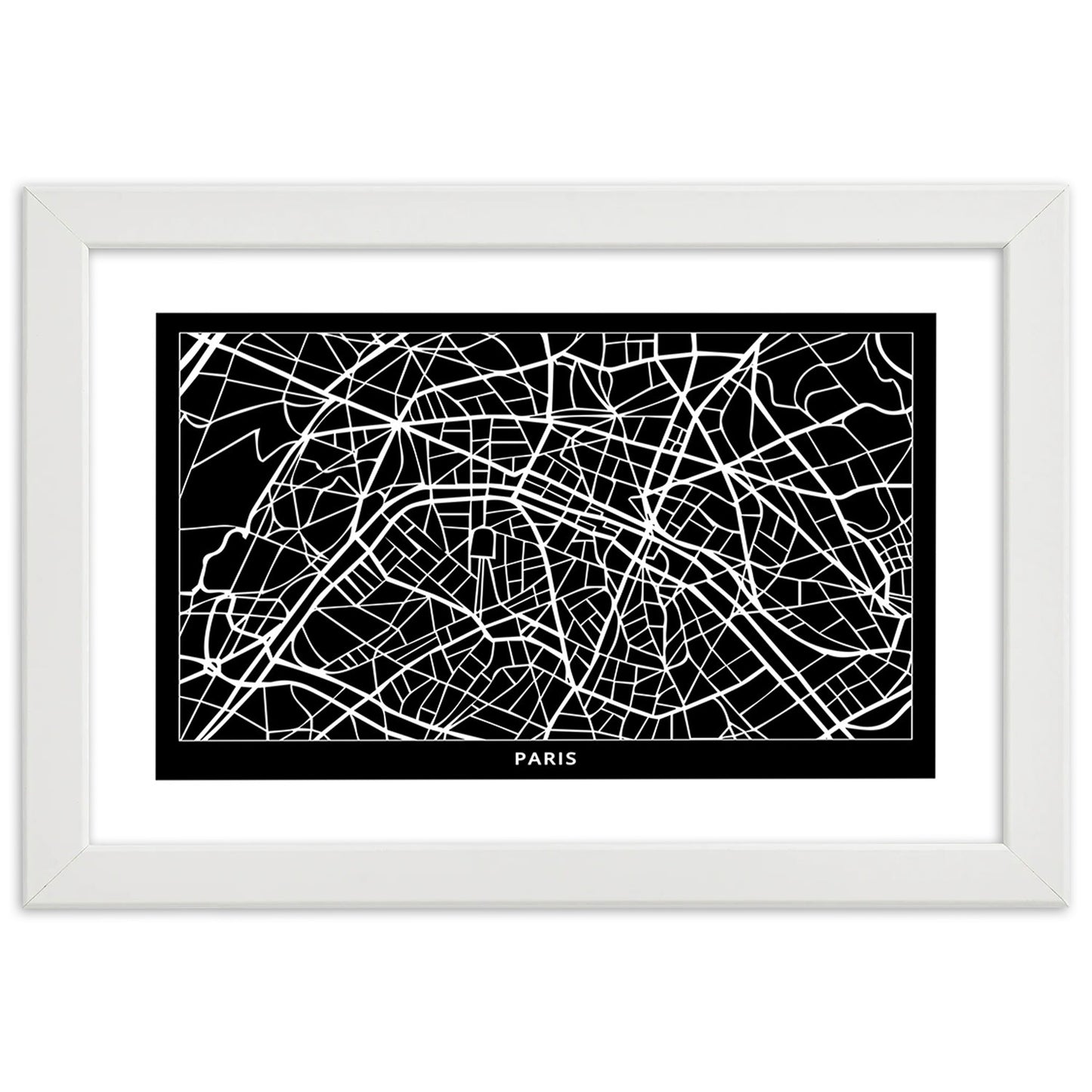 Picture in frame, City plan paris