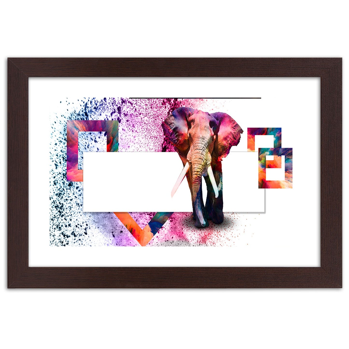 Picture in frame, Colourful elephant