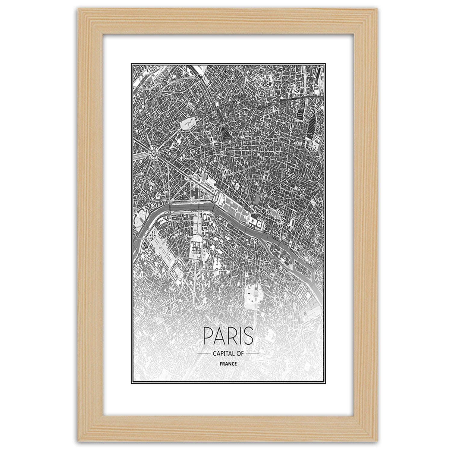 Picture in frame, Plan of paris