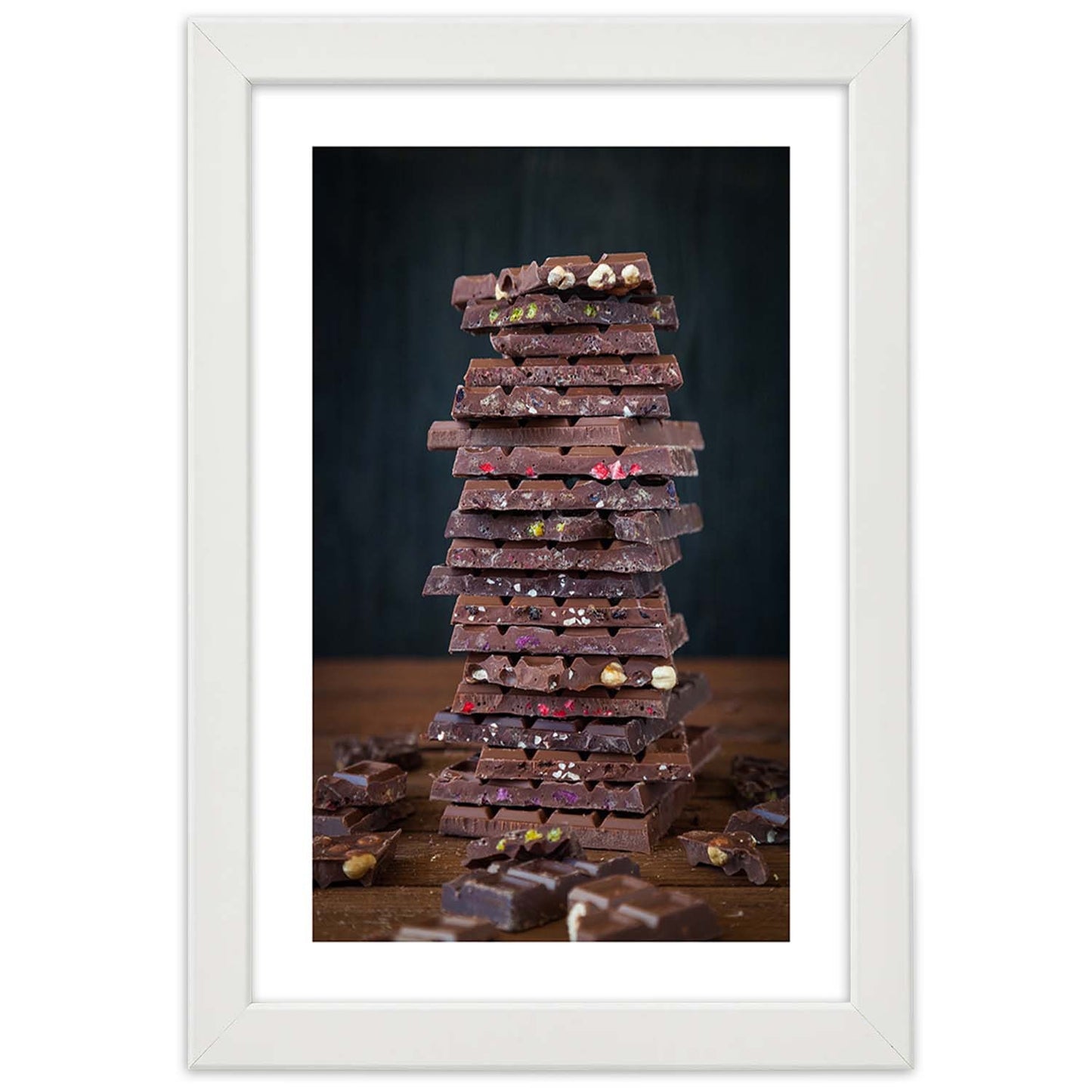 Picture in frame, Tower of dessert chocolate