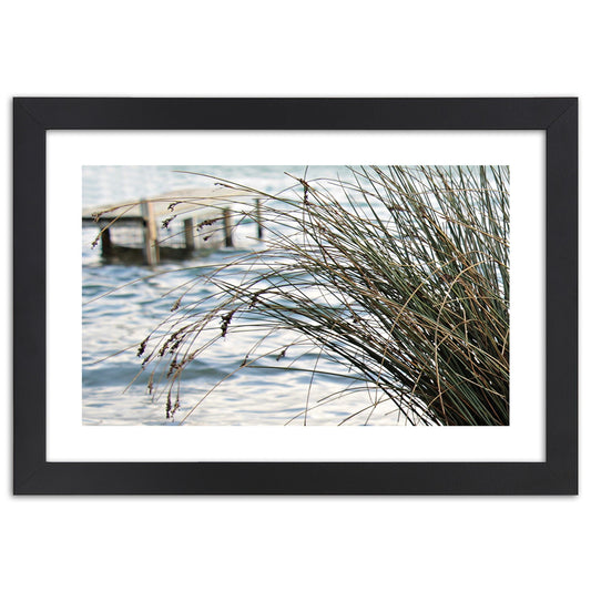 Picture in frame, Jetty on the sea