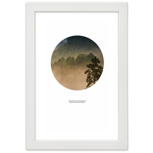 Picture in frame, Forest in a circle