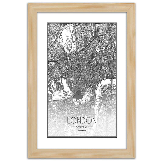 Picture in frame, Plan of london