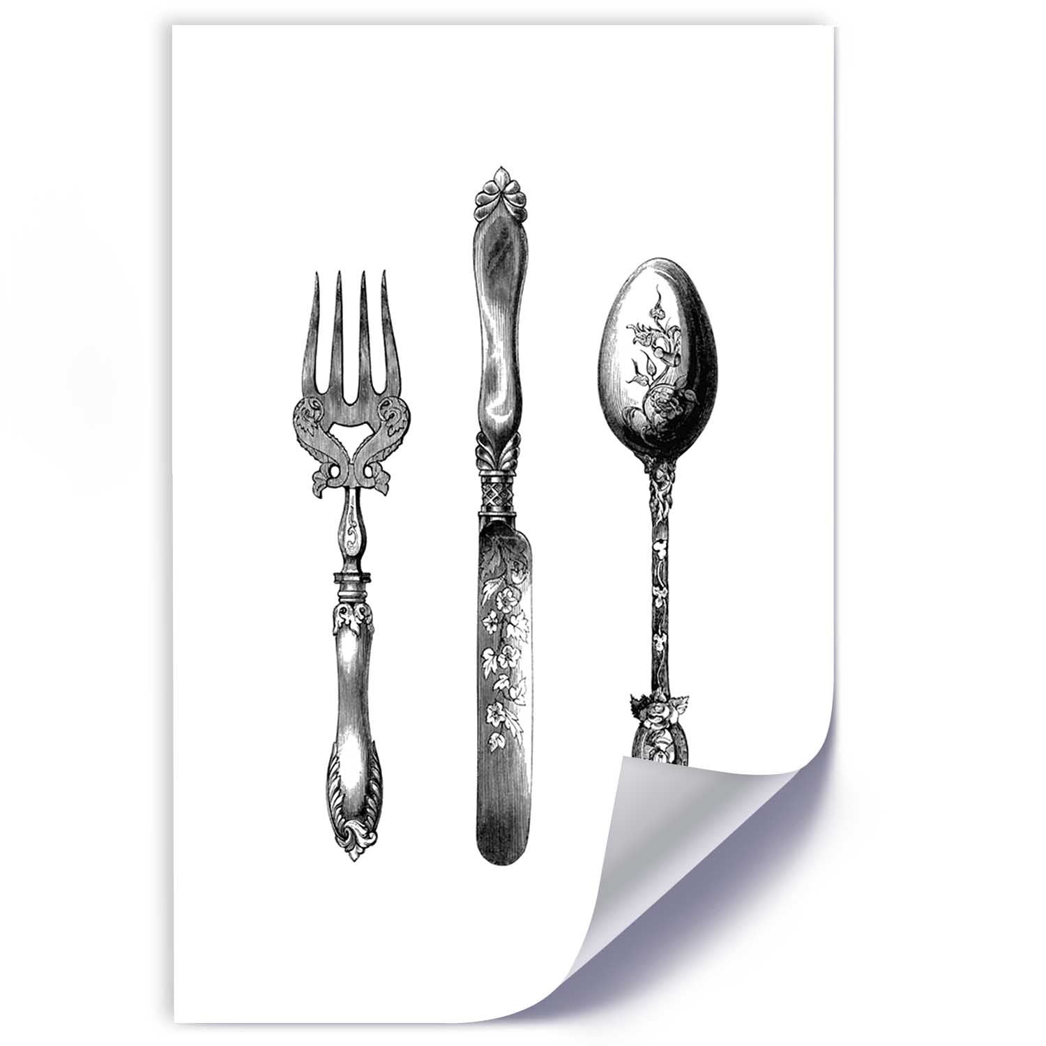 Poster, Rustic cutlery