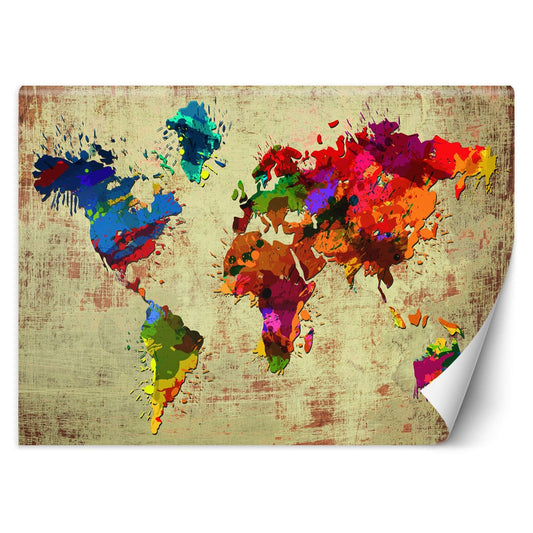 Wallpaper, Watercolour world map