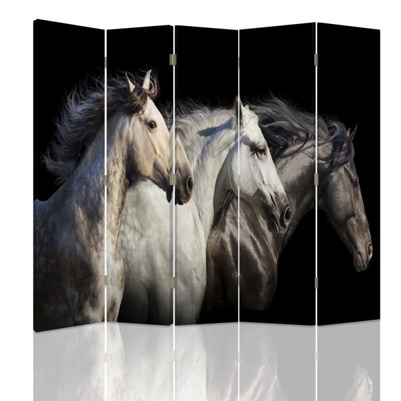 Room divider, Three horses