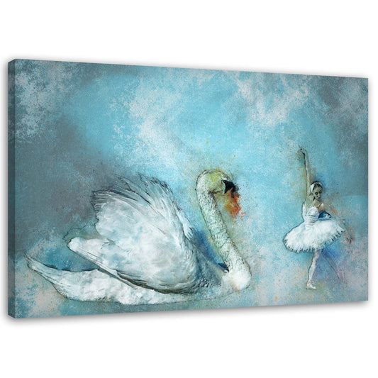 Canvas, Swan and ballerina