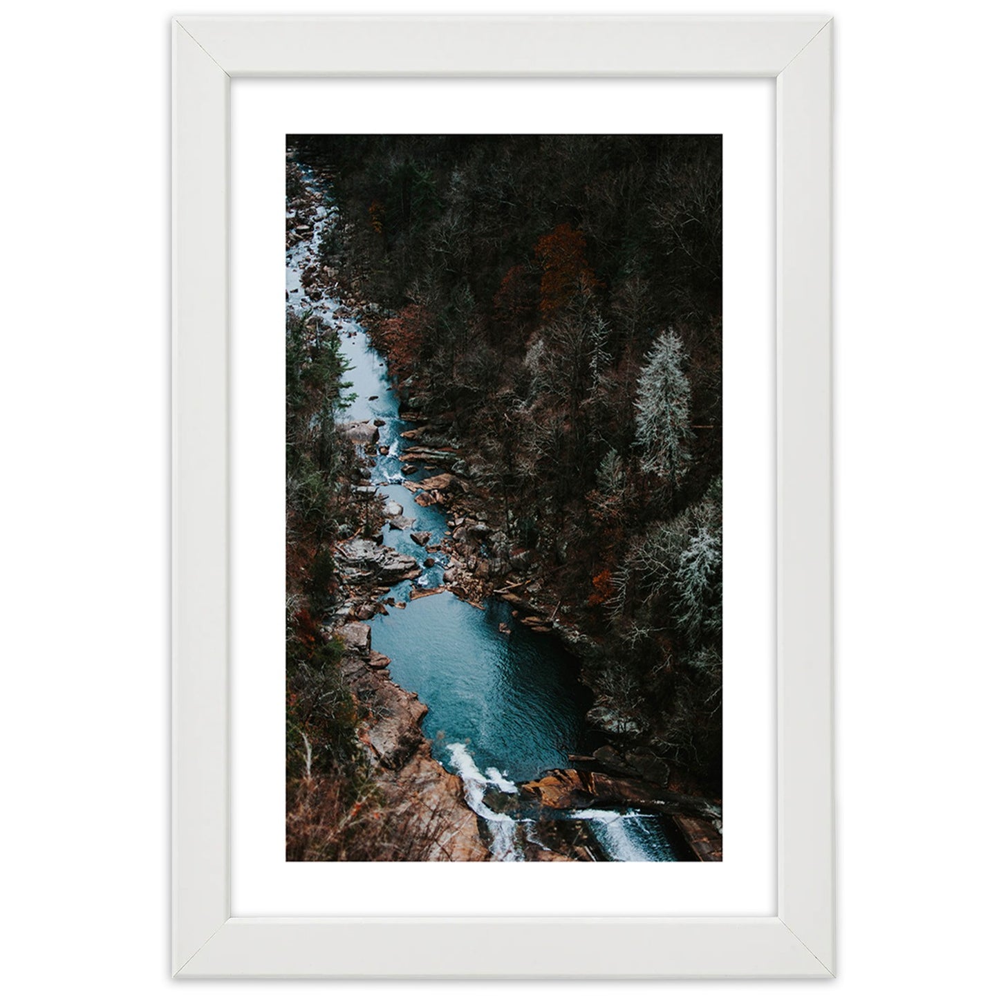 Picture in frame, River in the forest