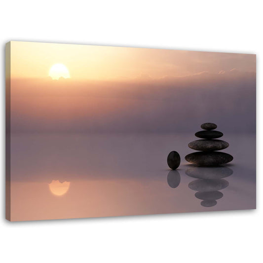 Canvas, Zen stones by the sea