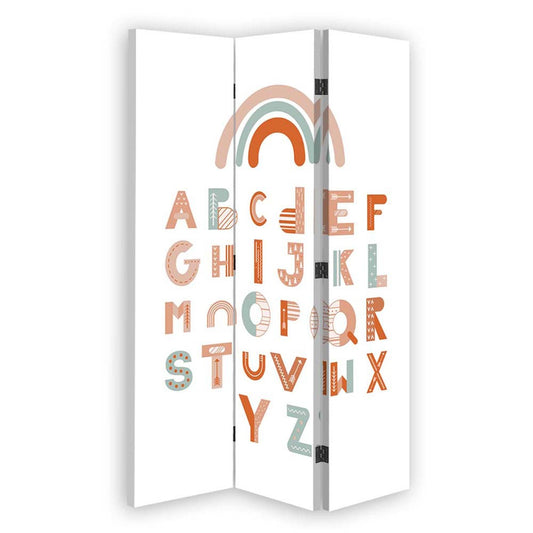 Room divider, Alphabet with rainbow