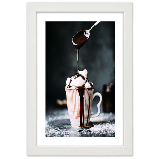 Picture in frame, Coffee with marshmallows