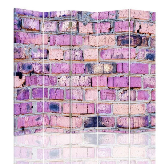 Room divider, Brick wall in pink