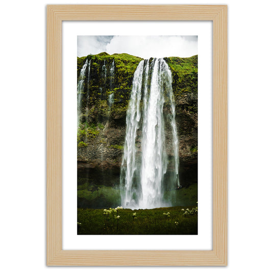 Picture in frame, Waterfall in the green mountains