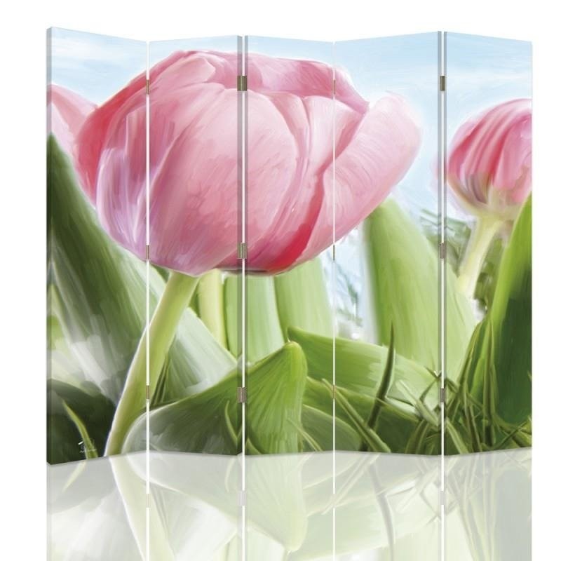 Room divider, A big pink tulip