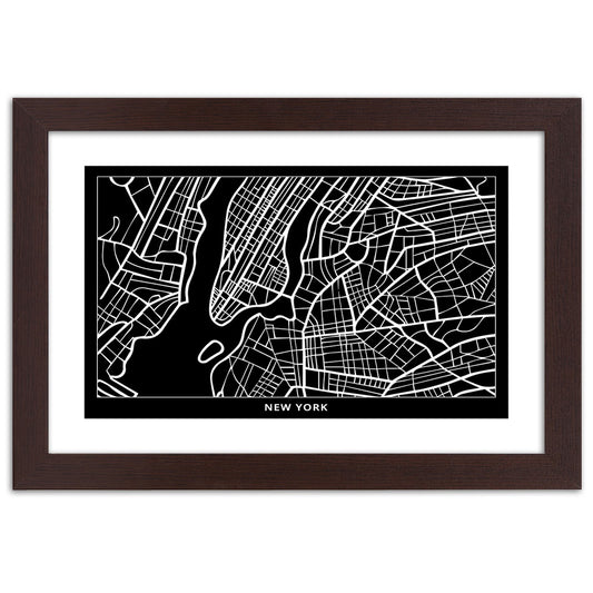 Picture in frame, City plan new york