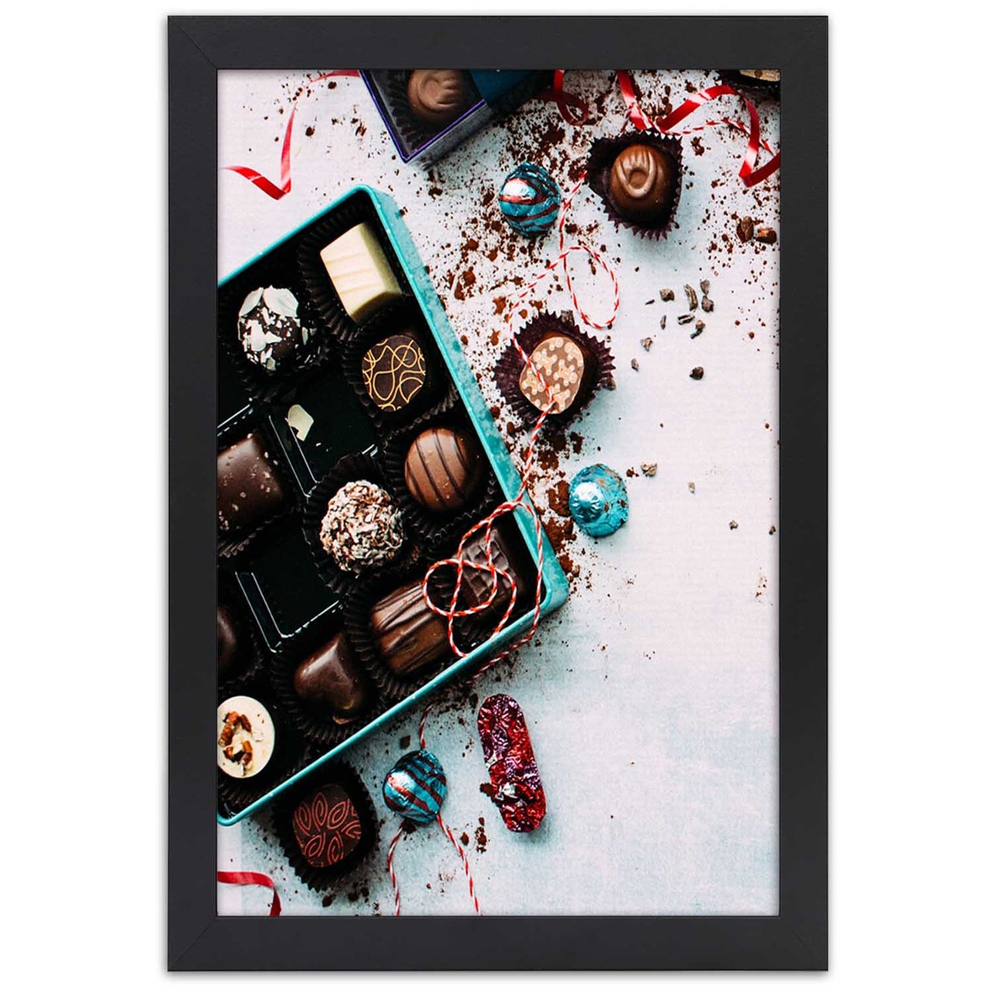 Picture in frame, Colorful pralines