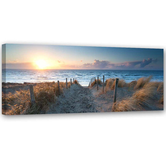 Canvas, Sunset on a beach by the sea